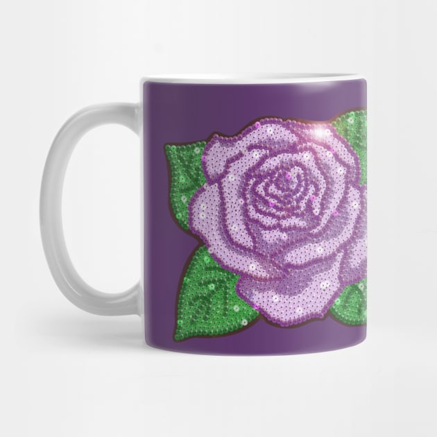Purple Sequin Rose by Annelie